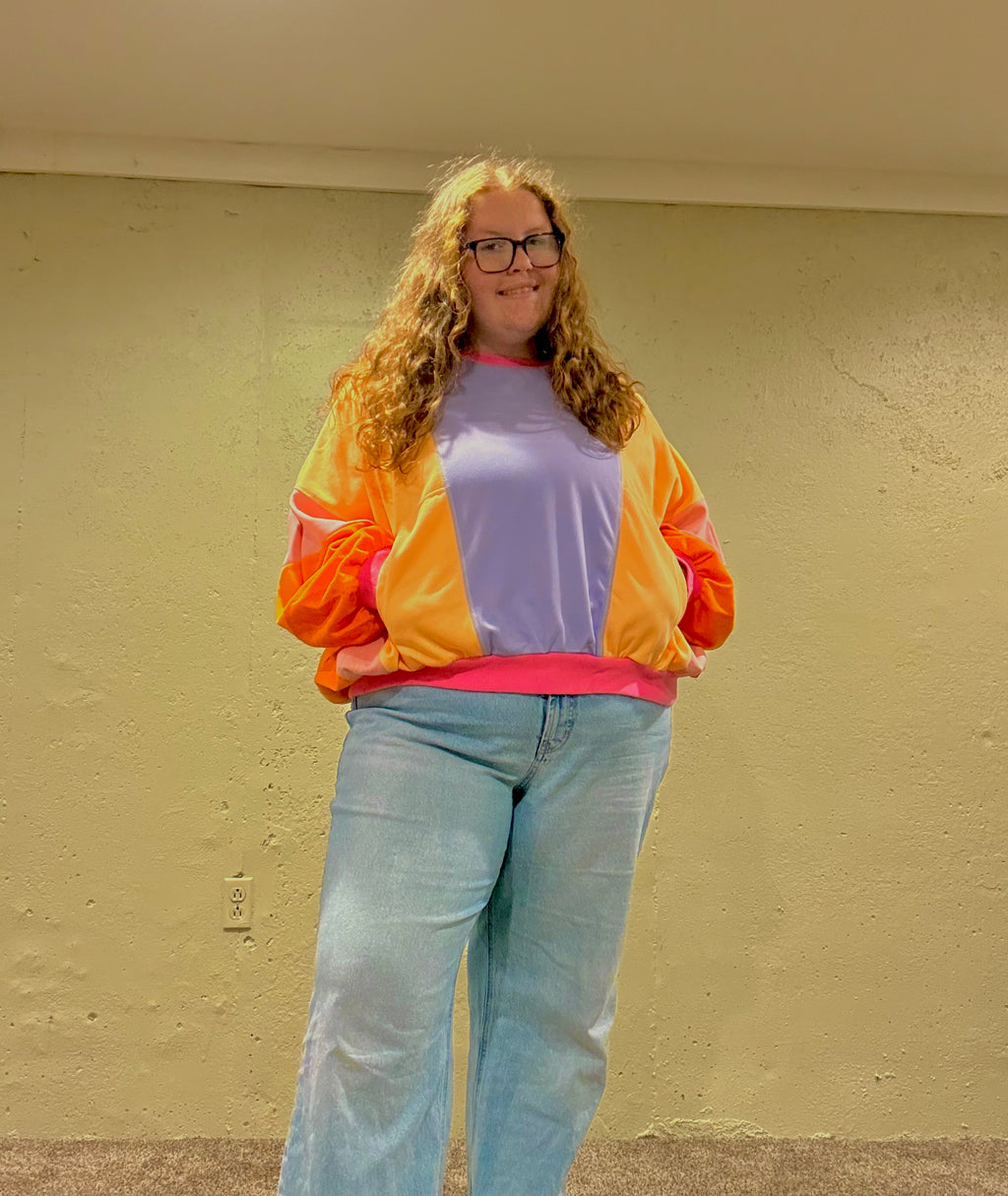 Orchid petal oversized top