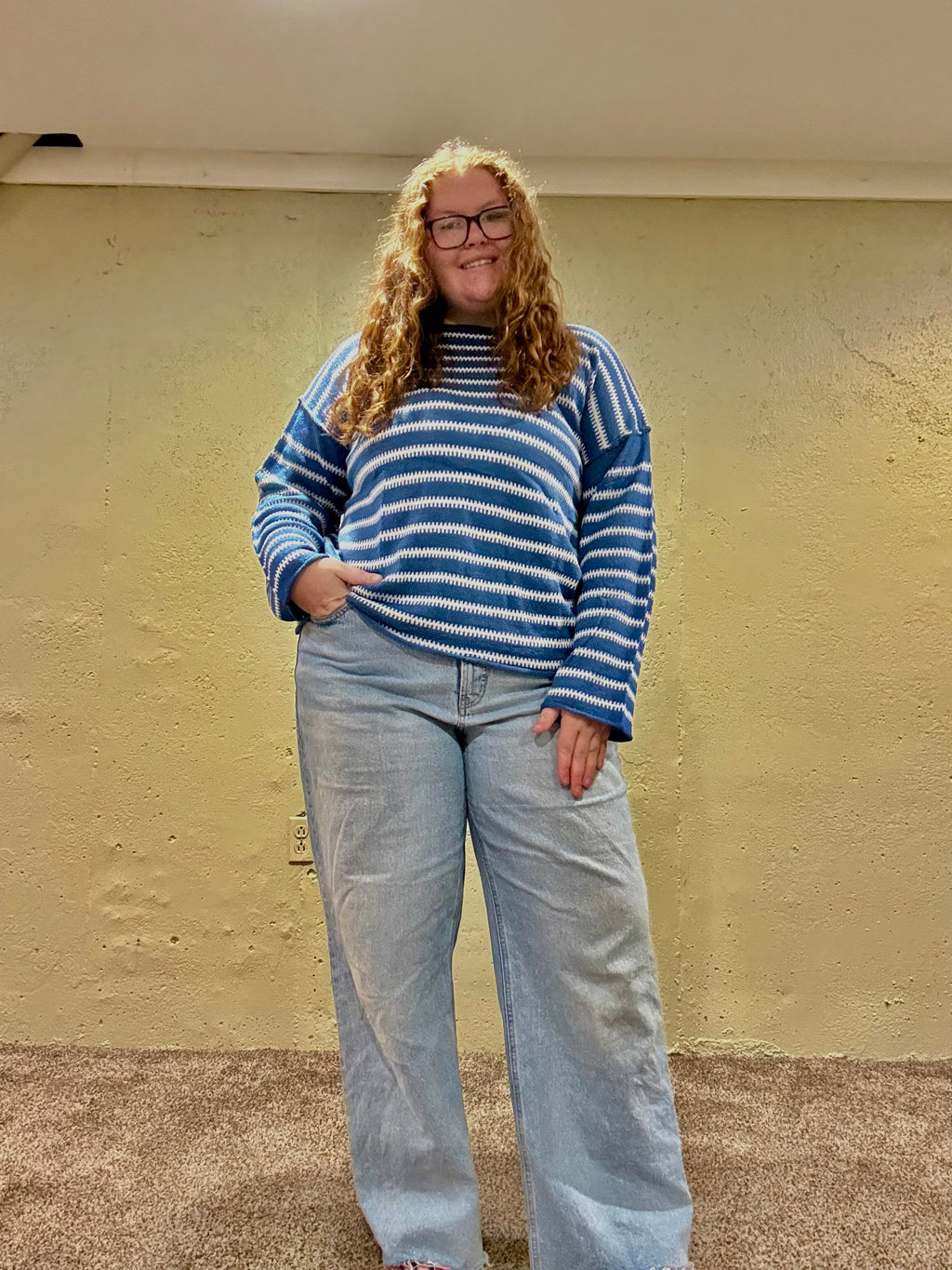 Blue strip sweater