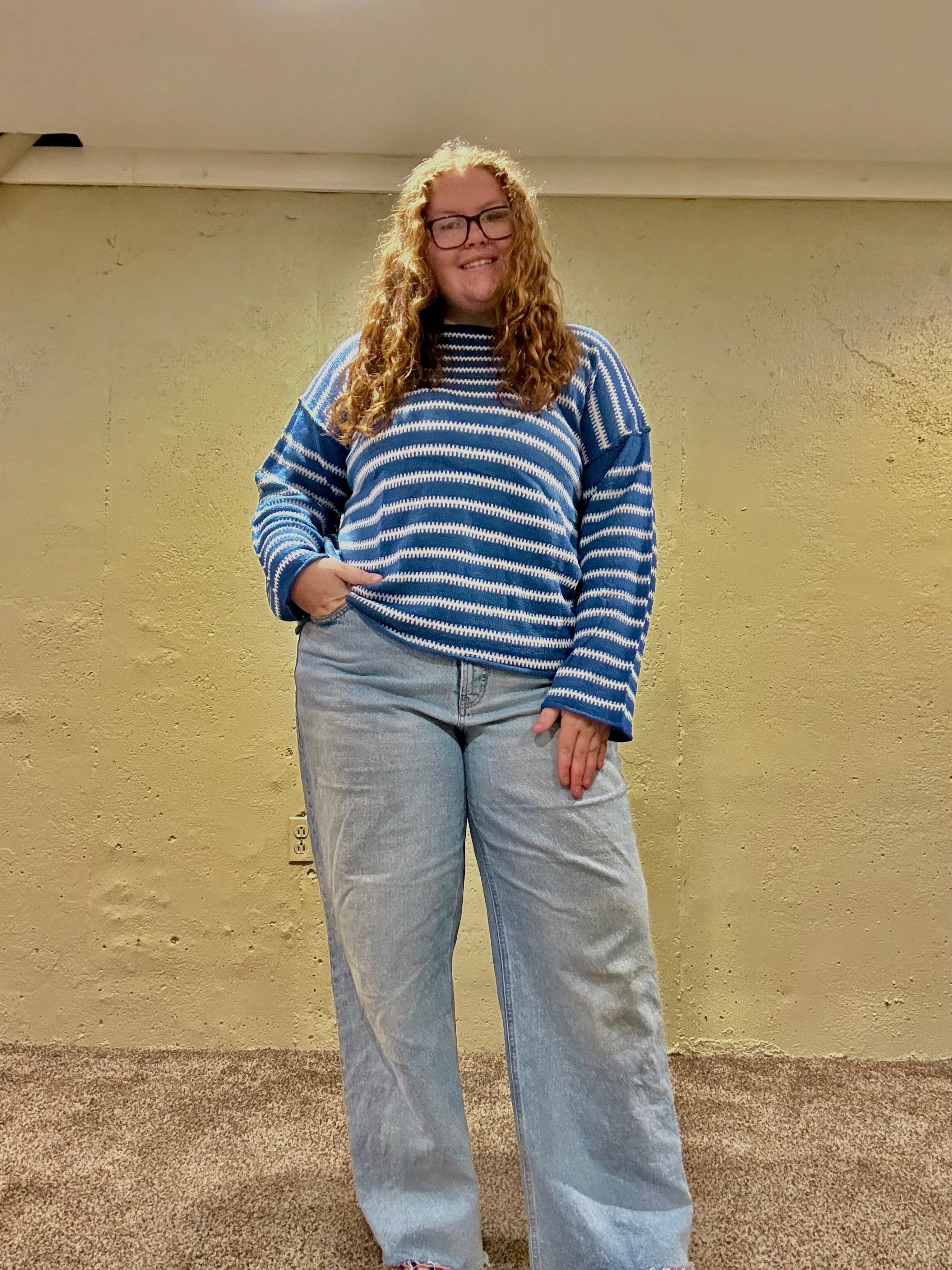 Blue strip sweater