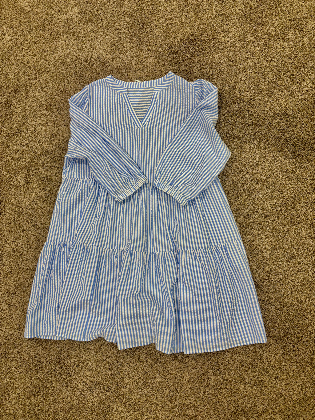 Blue striped dress